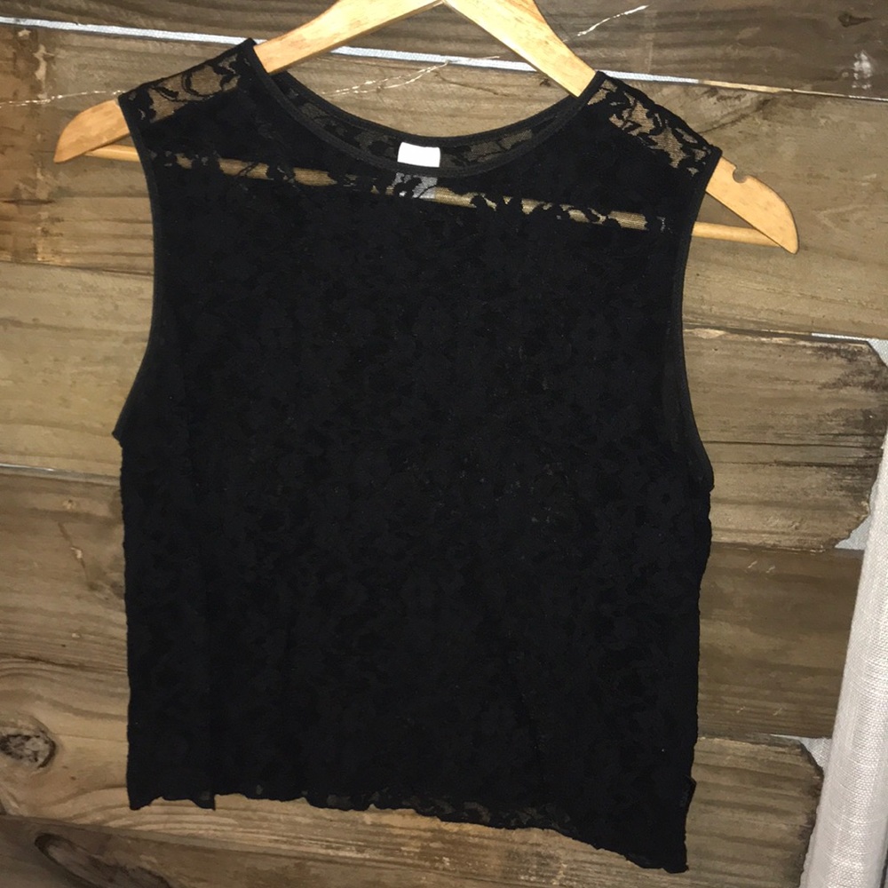 Lace high neck tank!